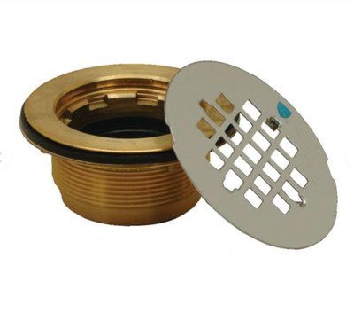 PROFLO PF140NC 4-1/4'' Shower Drain Strainer & 2'' Brass No-Caulk Drain BodyPROFLO