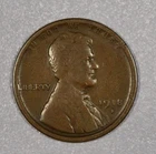 1918-S "Lincoln" Bronze One-Cent Coin, Very Good