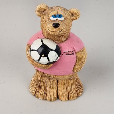 Bears Etc. Teddy Bear with Soccer Ball Figurine by Sheila Philipp for Home Decor