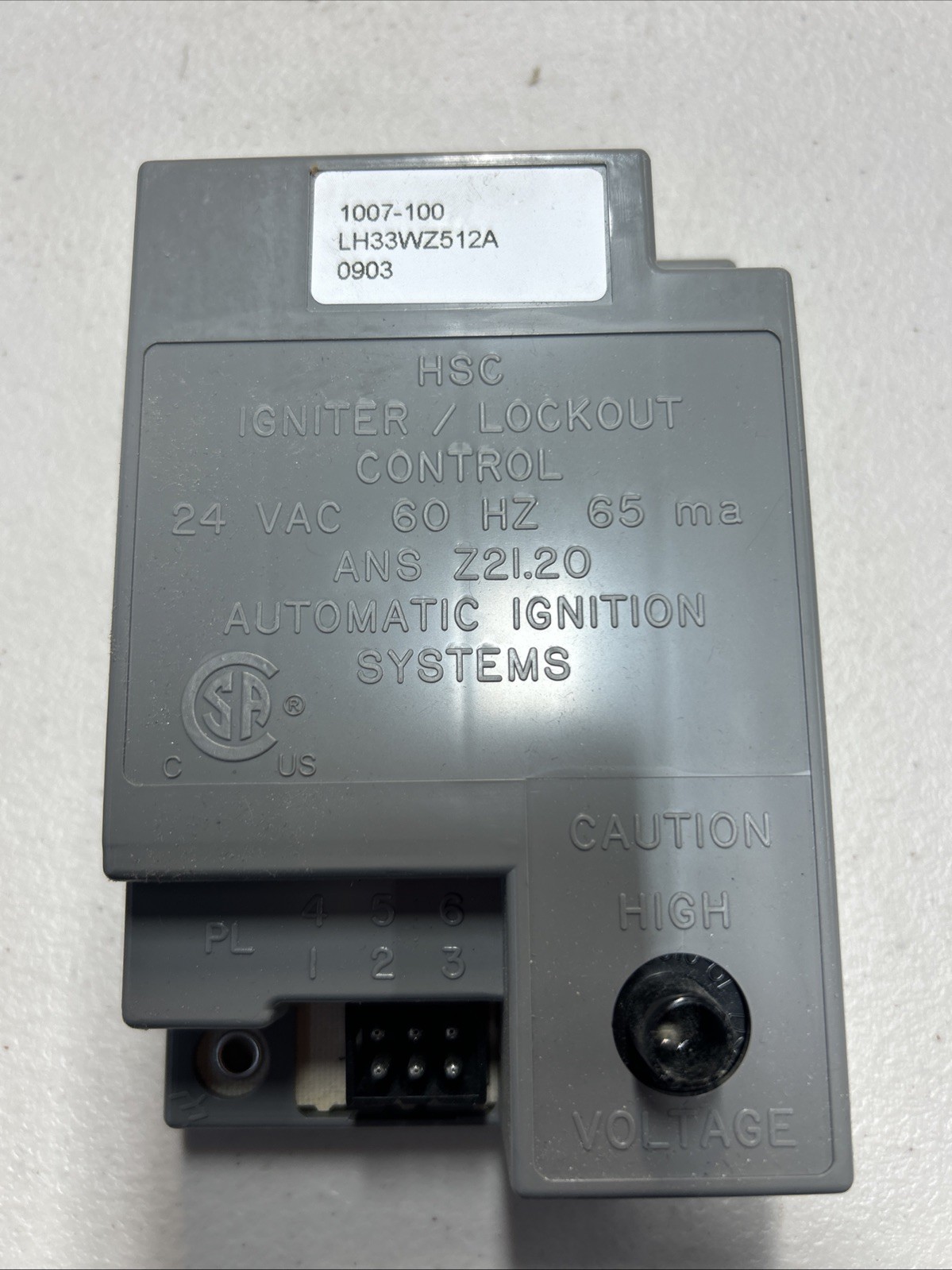 Factory Authorized Parts Ignitor With Lockout #LH33WZ512