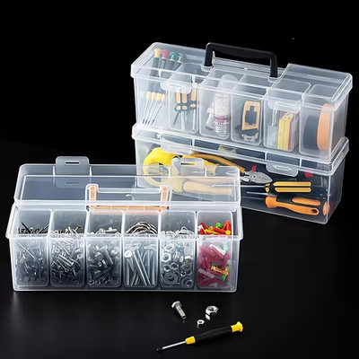 7 STCK. Tragbare Werkzeug Teile Aufbewahrungsbox Set - Multi-Grid Organizer Koffer