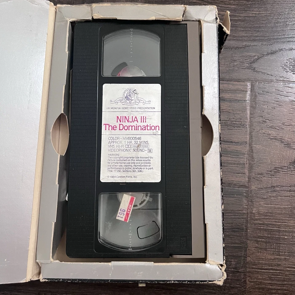 Ninja III 3 - The Domination. VHS Big Book Box. MGM/UA Rare Cannon Hi-fi Stereo. - Image 3 of 4