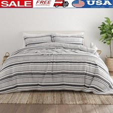 3 Piece Duvet Cover Set Soft Microfiber Zipper Pillow Shams All Season Bedding