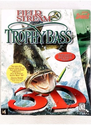 Field & Stream Trophy Bass 3D Computer Game w Box & Inserts Log Book