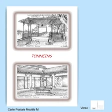 CP M 47103-109 POSTCARD 2 DRAWINGS 47 TONS