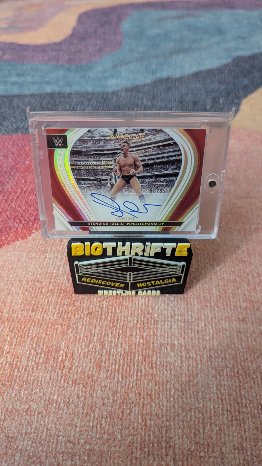 2023 Panini Immaculate WWE Immaculate Moments Gunther Auto /99 view 1