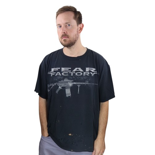 Rare 2010 Fear Factory Mechanize Hate War Terror Tour T Shirt Black Metal Band