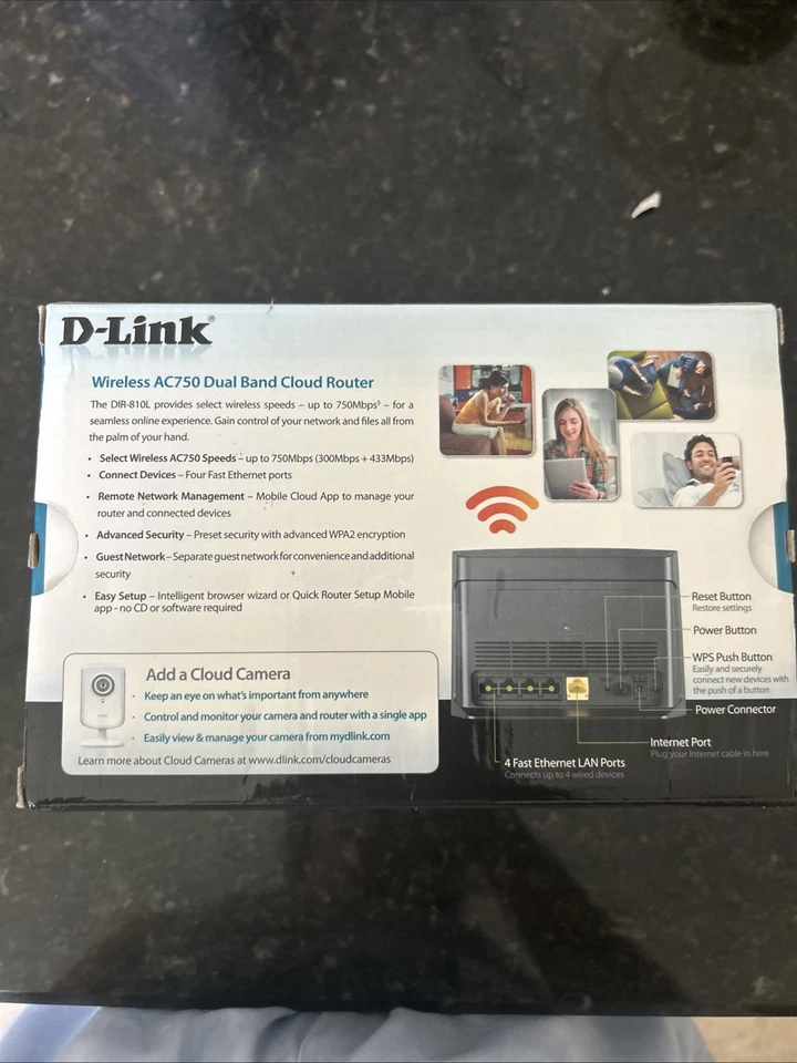 D-Link Wireless AC 750 Dual Band Cloud Router (DIR-810L) Brand New - Image 4 of 4