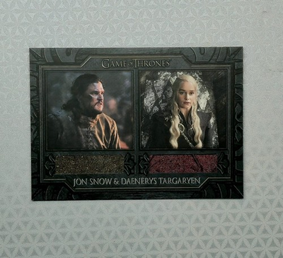 #ad #ad Game Of Thrones Great Houses Daenerys Targaryen Jon Snow Dual Relic DC13 Clarke $130.00