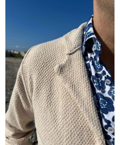Men's Light Beige Cardigan - Pollock - Picture 4 of 7
