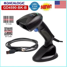 Datalogic 2D Gryphon Handheld USB Barcode Scanner Reader W/ Cable GD4590-BK-B US