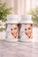 Hydrolyzed Collagen with Vitamin C 60 Capsules  2 Bottles Pack
