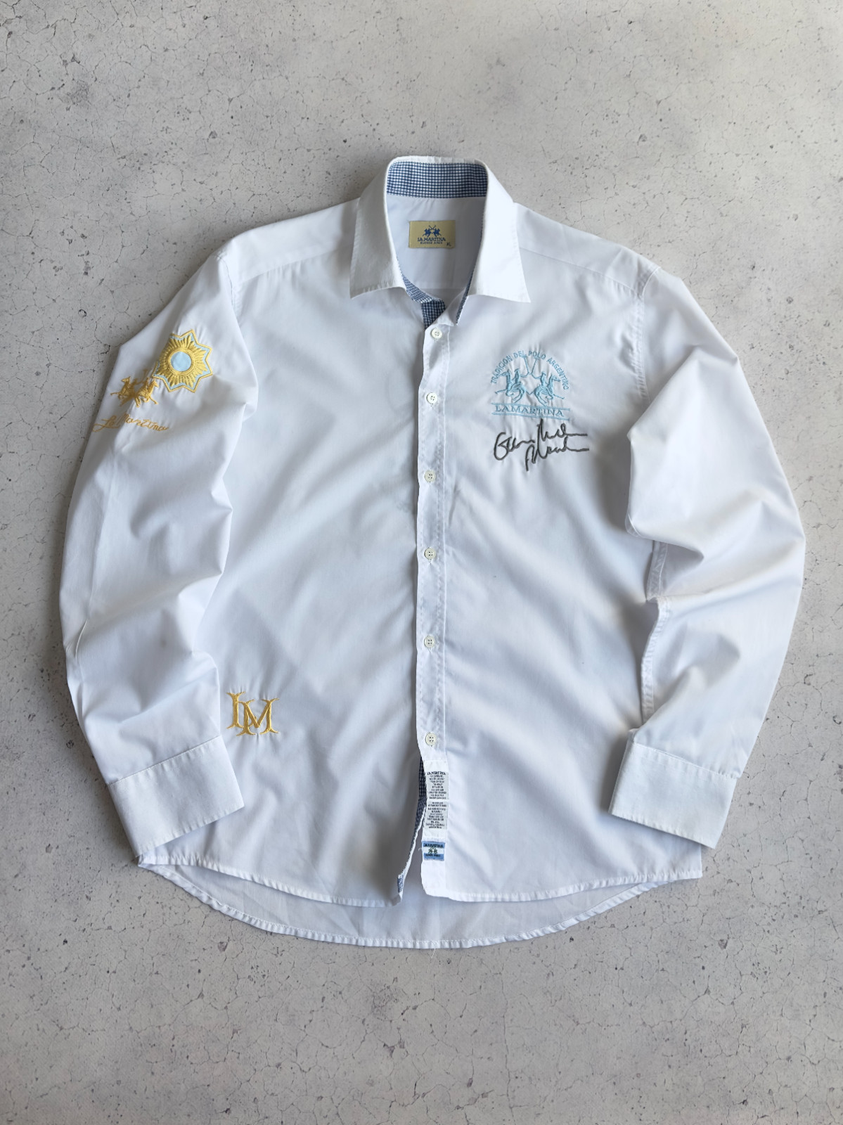 Vintage La Martina Argentina Polo Rugby Button Up Shirt Size XL