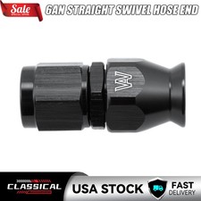 6an Straight Female Swivel Hose End 6an Fuel Fitting -6an Black Anodized Finish.