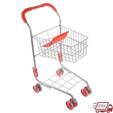Kids Grocery Shopping Cart Toy Pretend Play Durable Foldable Easy Maneuvering US