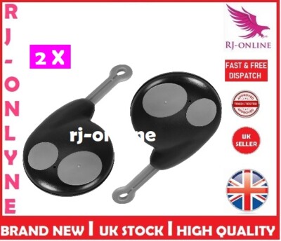 2 X Replacement 2 Button Remote Key Fob Case For Cobra Alarm 7777
