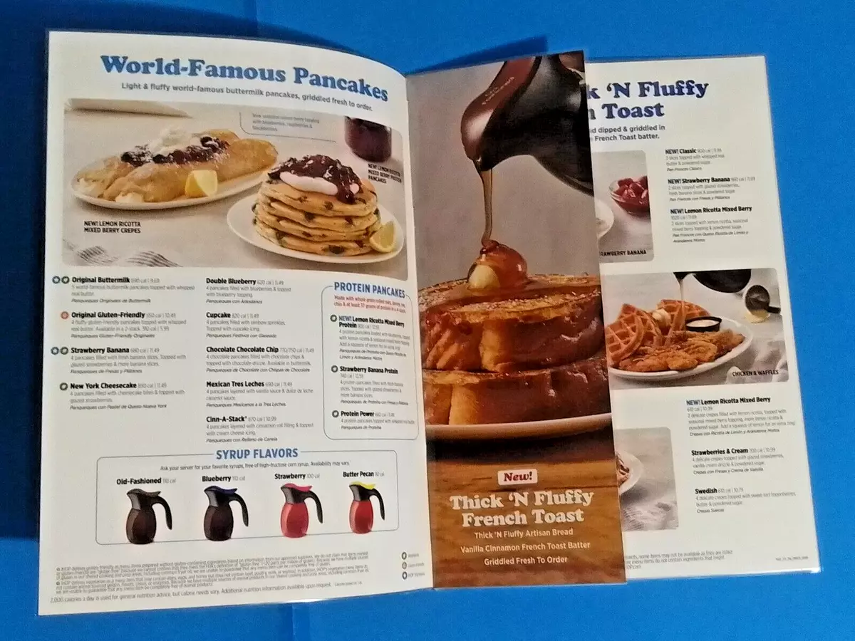 IHOP Restaurant Official MENU NEW 6 page Let's Put a smile on your plate  Genuine