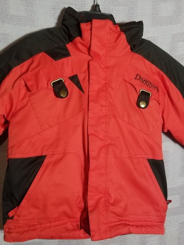 Snow Dragons Boys Sz. 4 Slim Red & Black Snow Jacket Full Zip With Hood - Picture 2 of 11