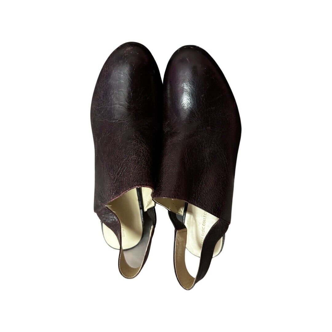 Zara Basic Size 41/9 Brown Leather Slingback Shoe… - image 6