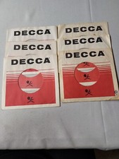 45 RPM 7" RECORD SLEEVES CO. SLEEVE 6 PACK SEE PHOTOS - Decca SLV8