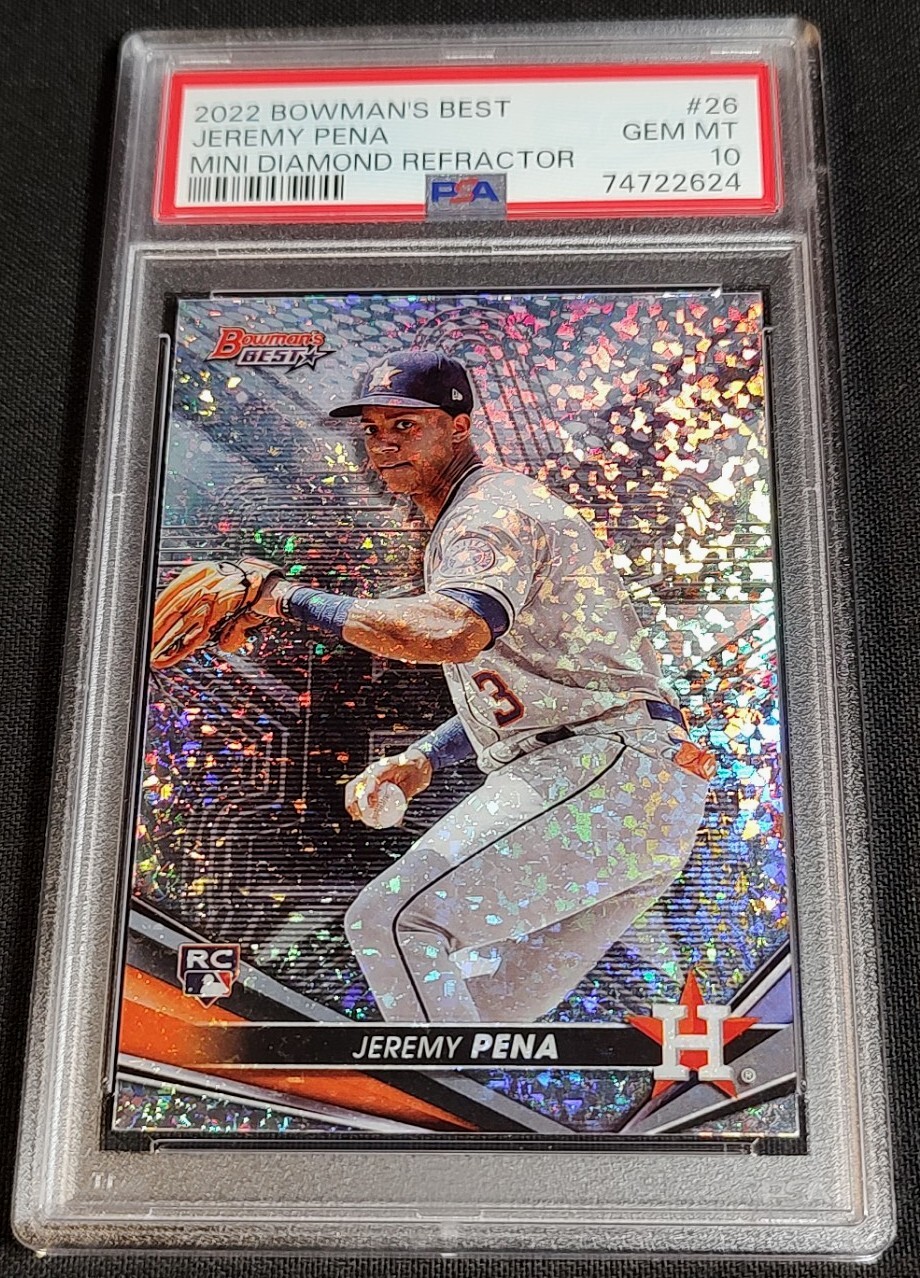 PSA 10 SP RC /299 JEREMY PENA 🚨MINI DIAMOND REFRACTOR ROOKIE 2022 Bowman's Best