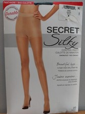 Vintage Pantyhose Secret Run Resistant Sandalfoot Color Black Size B BDR1