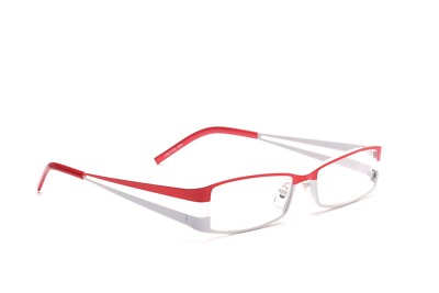 Moderne Lesebrille Metall Rot Weiß mit Etui Prestige Unisex 1,0 1,5 2,0 2,5 3,0 