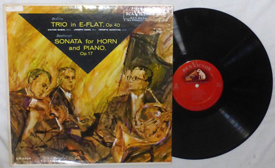 BRAHMS Trio In E- Flat, Op. 40 Vinyl LP, RCA Victor Red Seal, NM/NM