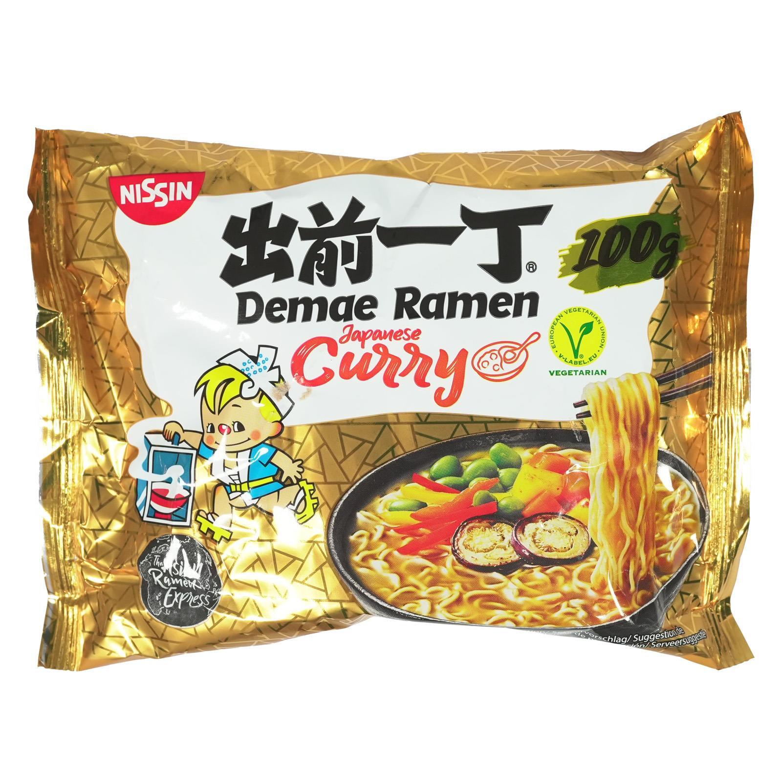 Nissin Demae Ramen Nudeln Japanese Curry Nudelsuppen Instantnudeln 100g