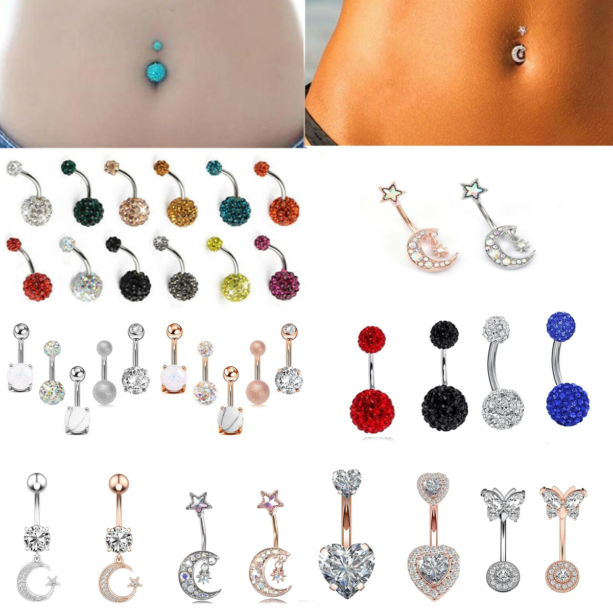 button piercing jewelry