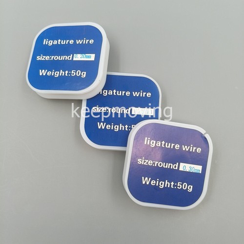 Bobina chirurgica linea filo legatura ortodontica dentale rotonda 25mm/.010" 50g 1 rotolo - Foto 20 di 22