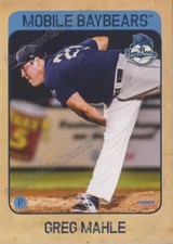 2018 Mobile Baybears Greg Mahle RC Rookie Los Angeles Angels