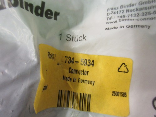 99-0126-106-07, 7 Pole Right Angle Cable Mount IP67 24mm 723 Series BINDER - Picture 3 of 5