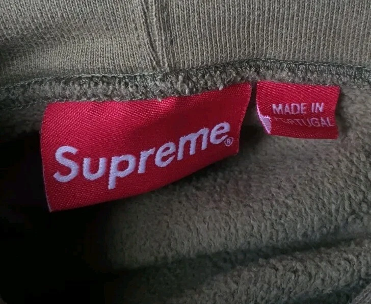 FW18 Supreme Felpa con Cappuccio Punto Catena L Large Light Olive Hoodie Picasso