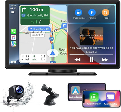 HOTPEAK Wireless Carplay & Android Auto, 9 Inch Wireless Car Stereo Airplay
