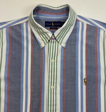 Polo Ralph Lauren Oxford Shirt Striped Classic Long Sleeve Button Up Pony Mens L