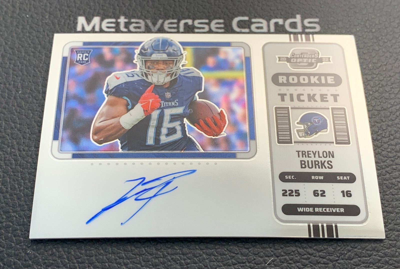 2022 Contenders Optic Football Treylon Burks Rookie Ticket Variation Auto Titans