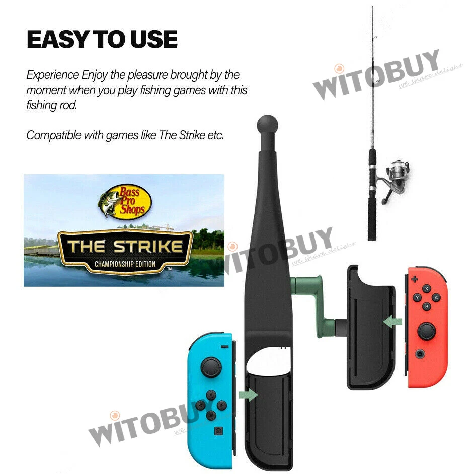 Fishing Rod For Nintendo Switch, Fishing Game Accessories Compatible