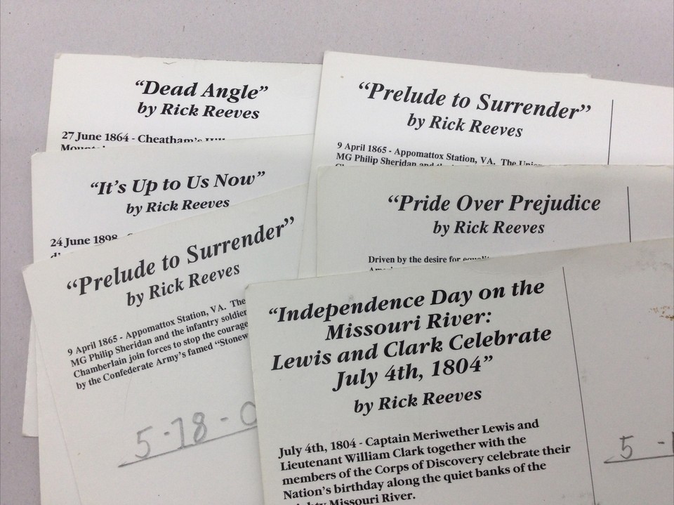 Rick Reeves Civil War Photo Postcards (Lot Of 6 Cards) C-6 | eBay