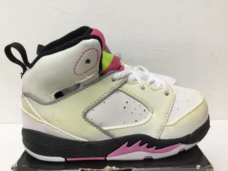 Jordan Sixty Plus (TD) Zapatilla Niño 365165 161 Talla 6.5c Blanco/Rosa-Negro De Colección Foto 2 de 4