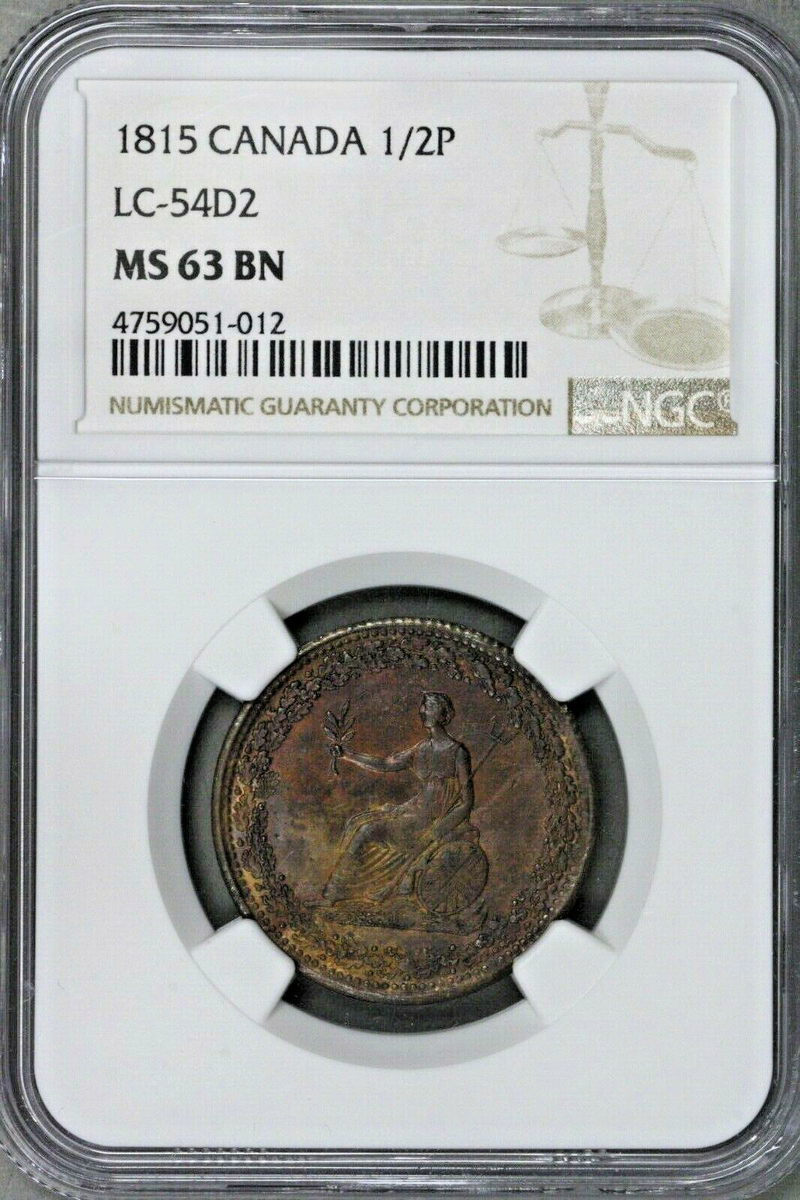 Canada 1815 Lower Canada 1/2 Penny NGC MS 63 BN S327 | eBay