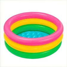 [3 MISURE] PISCINA PER BAMBINI gonfiabile in PVC Piscinetta 3 anelli Multicolor