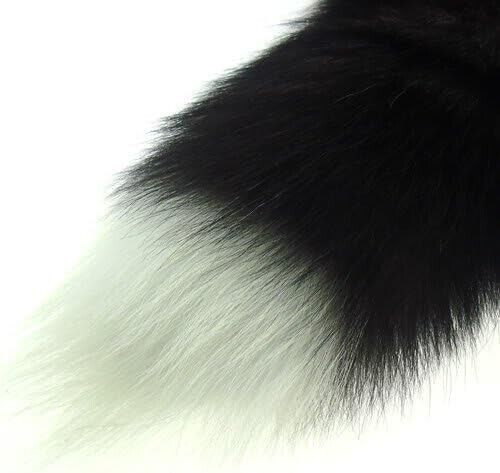 Fluffy Real Fox Fur Tail Keychain Tassel Bag Cosplay Toy Handbag Accessory Hook - Picture 3 of 7
