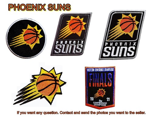 Phonix🏀Sun NBALogo Embroidery Patches Iron, Sewing on Fabrics - Picture 1 of 16