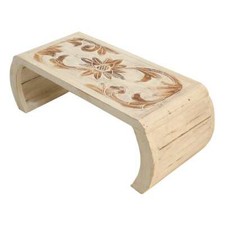 Beistelltisch Couchtisch Opiumtisch Brücke Schnitzerei Neues Modell Weiß Mittel