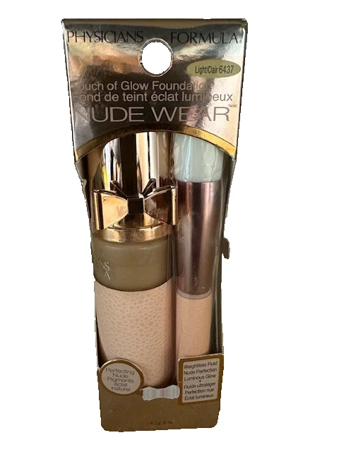 Physicians Formula Nude Wear Touch of Glow Foundation 6437 Light New - Image 3 of 4