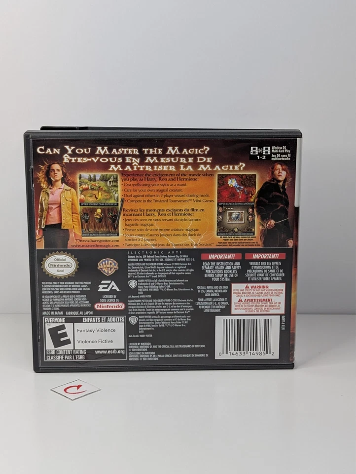 Harry Potter and the Goblet of Fire (Nintendo DS, 2005) CIB Complete w/ Manual - Image 2 of 4