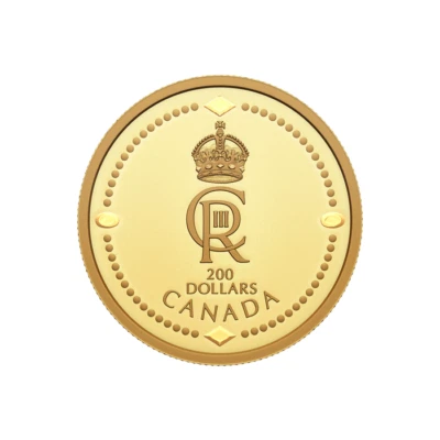 200 $ Dollar King Charles III’s Royal Cypher Monogramm Kanada 1 oz Gold PP 2023 - Bild 1 von 4