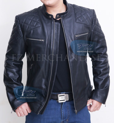Herren David schwarz Motorrad Brando Echtleder Biker Racer Jacke-alle Größen