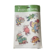 Vintage 80s Stickers Hallmark Fuzzy Bugs Scrapbook Ladybug Frog Bee Butterfly